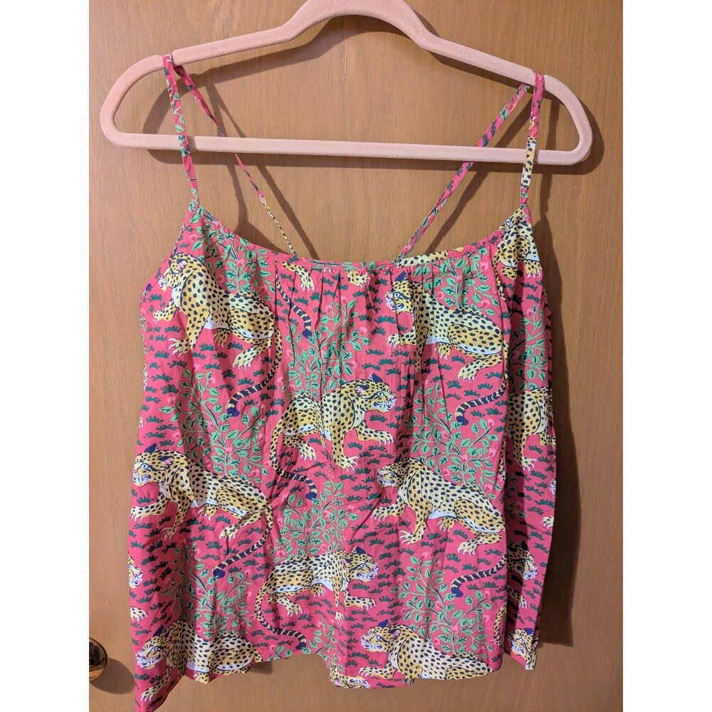 New Print Fresh 1x Cami Cropped Tank in Bagheera Pink